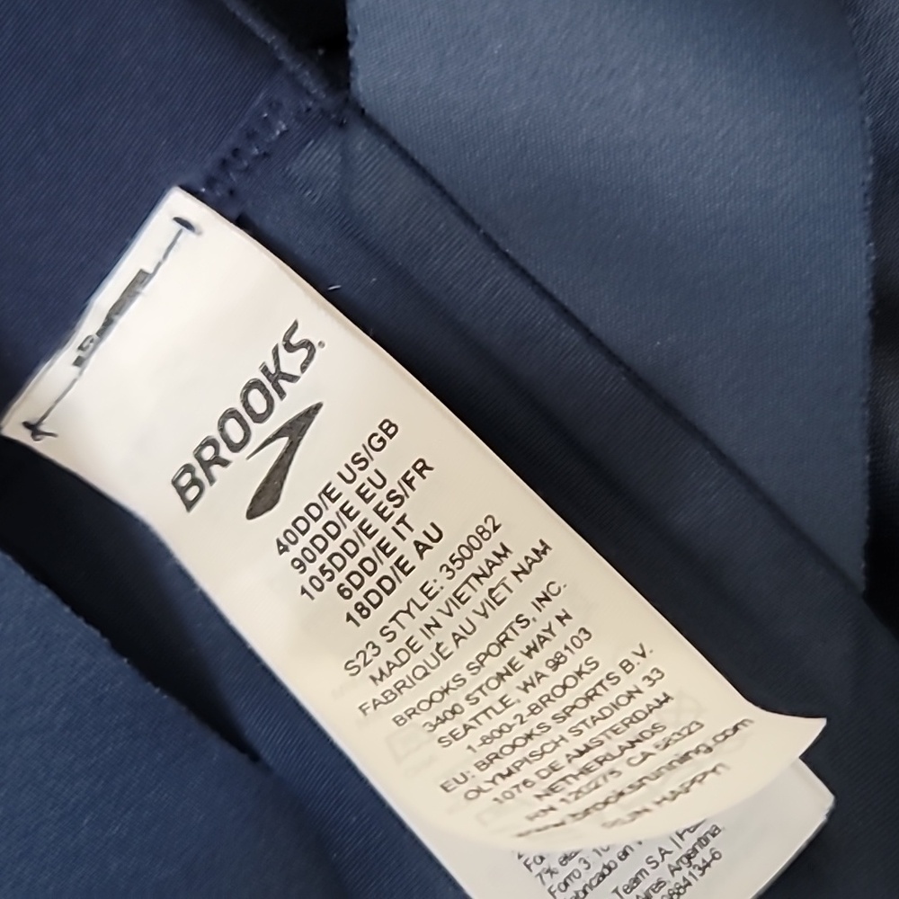 Brooks Deep Blue Sports Bra - Picture 3 of 3